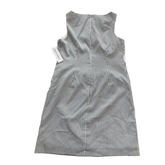 NWT Maggy London Striped Lace Trim Dress, size 10, Gray/white - Picture 6 of 12